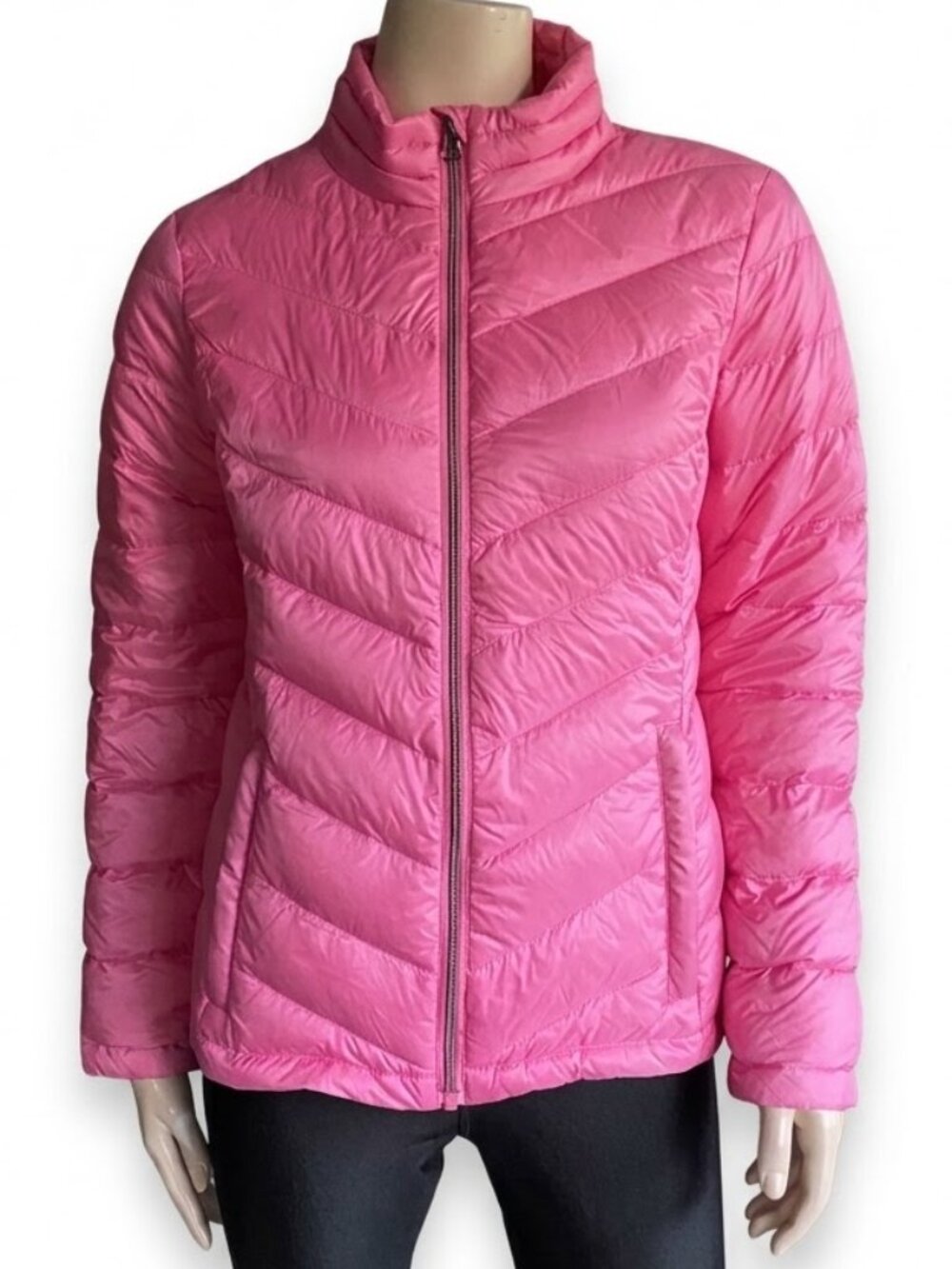 Core Life Pink Down Filled Packable Puffer Jacket Sz Med Like New